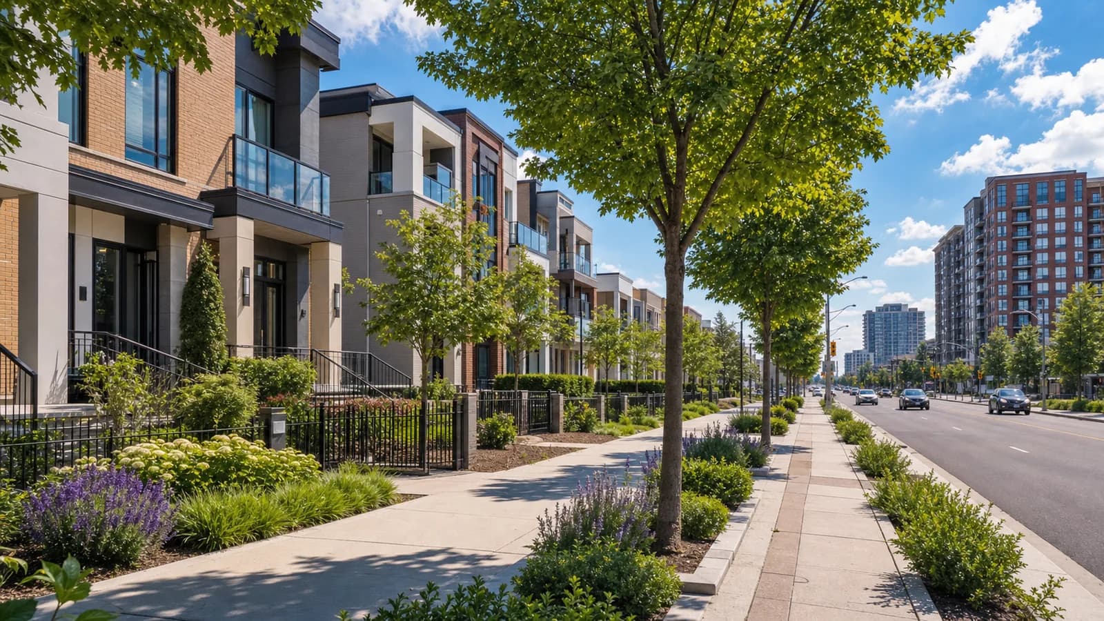 Residential homes along Queen Street Corridor, Brampton Ontario