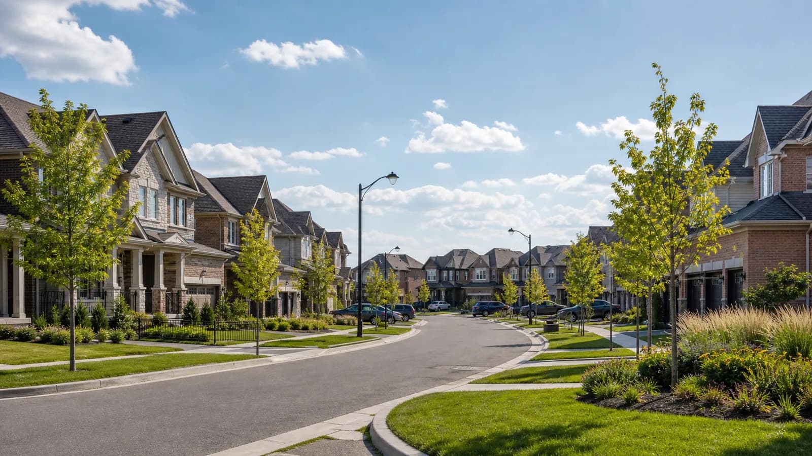 Northwest Brampton new-build homes and streetscape
