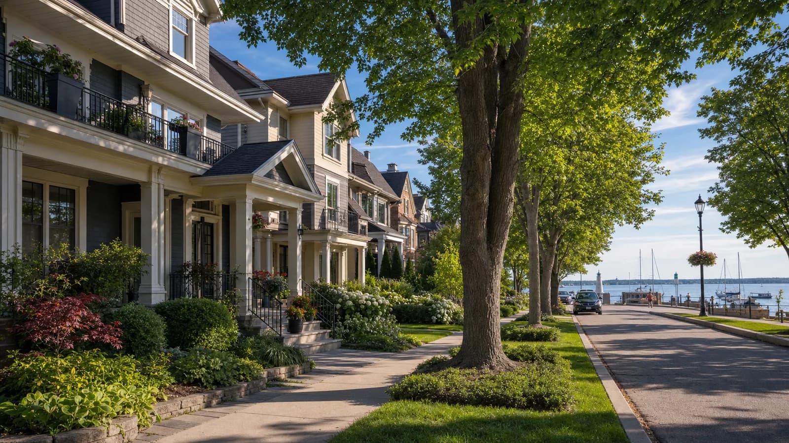 Lakeside homes in Port Credit, Mississauga Ontario
